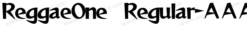ReggaeOne Regular字体转换